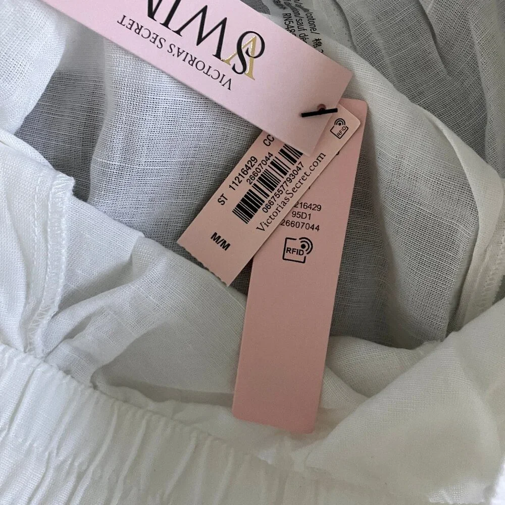 Victoria Secret-White Linen Lounge/Beach Pant-M - Picture 4 of 6